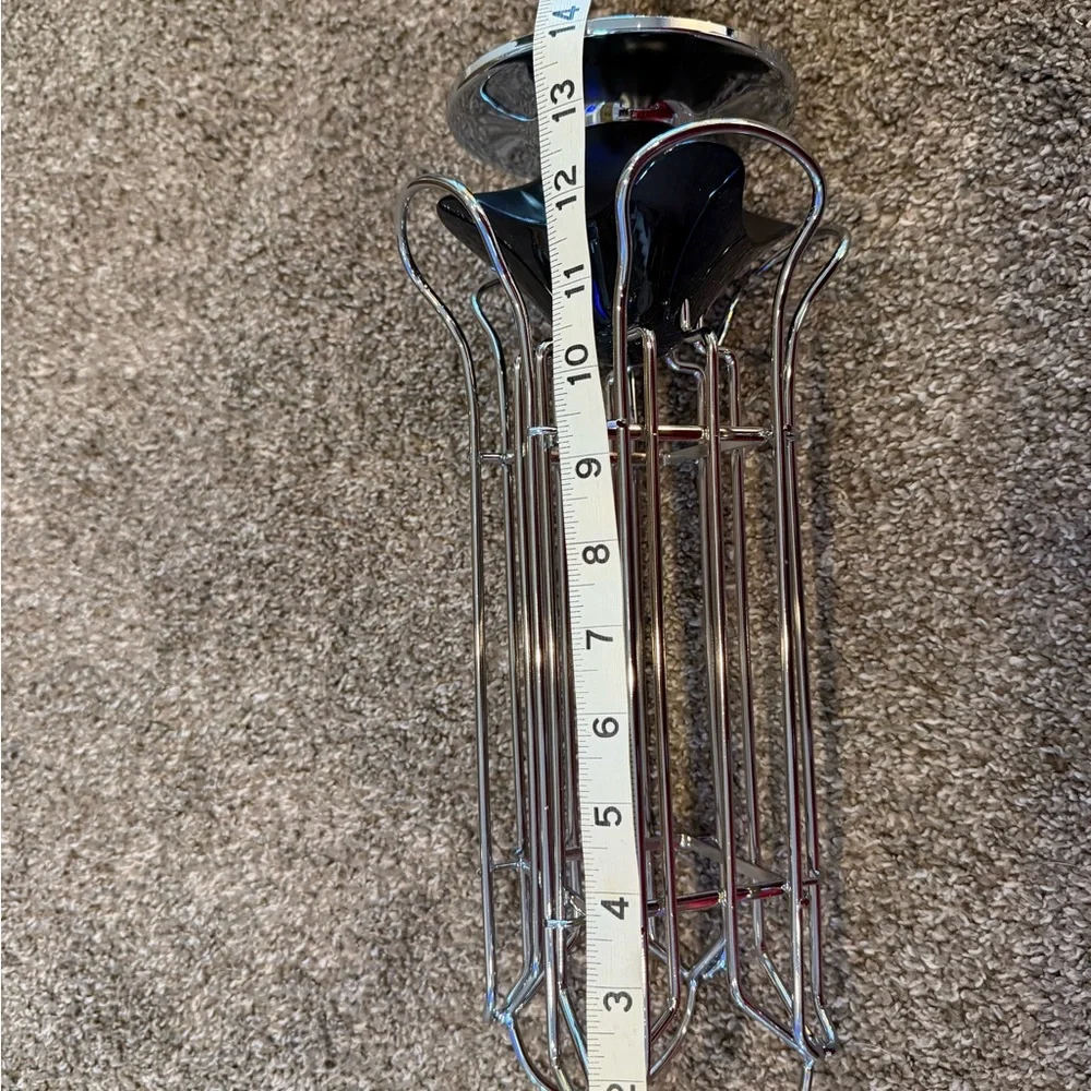 Crate&Barrel Black and Silver Carousel prepara vertuoso pod dispenser carousel
